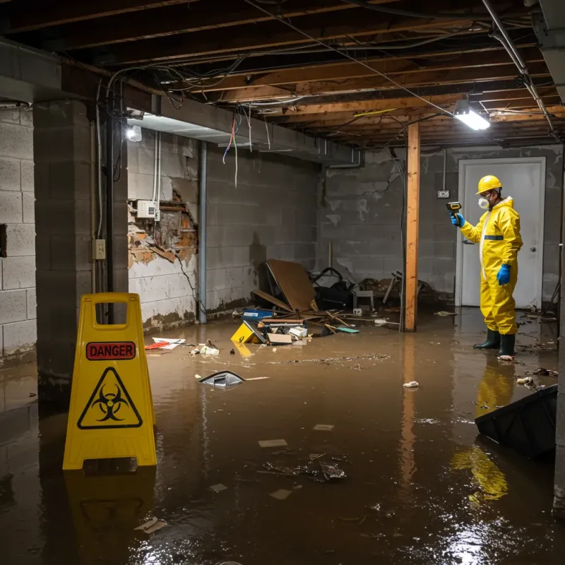 Flooded Basement Electrical Hazard in Nashville, AR Property